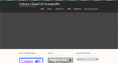 Desktop Screenshot of calvarychapelgrangeville.com