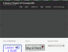 Tablet Screenshot of calvarychapelgrangeville.com
